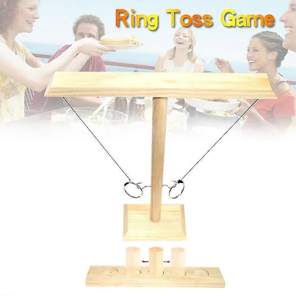 Interaktivt Hook And Ring Toss Battle Craggy Spil for Voksne - Drikkespil Sort