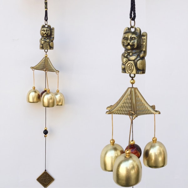 Metallhängande vindspel Mjuk röst Fred Symbolism Gyllene vindspel för dekorativa dörrdekorationer