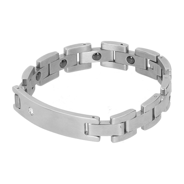 Magnetiskt terapiarmband i titanstål för par, modernt magnetarmband för män