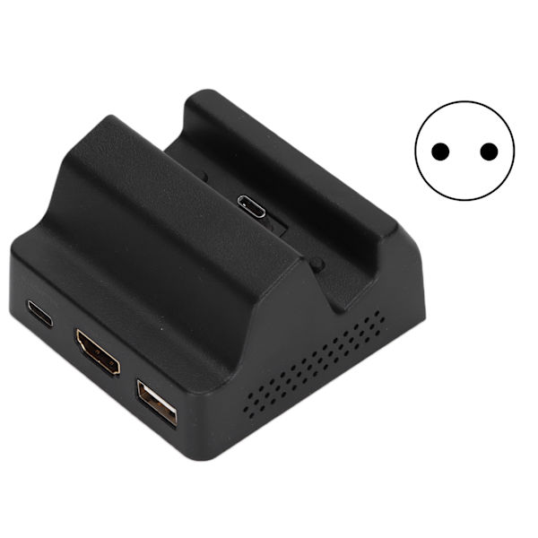 Laddningsbas för Switch Host Bärbar Kompatibel Videoladdningsstation Bas Laddare EU-kontakt