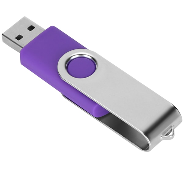 USB Flash Drive Candy Purple Rotatable Portable Storage Memory Stick til PC Tablet 16GB