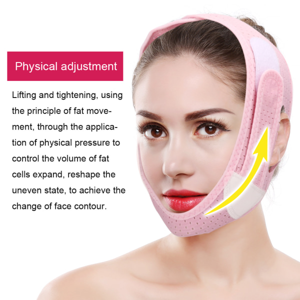 V Ansiktsbantningsbandage Hög elastiskt ansiktshudlyftande Uppstramande bantningsbälte