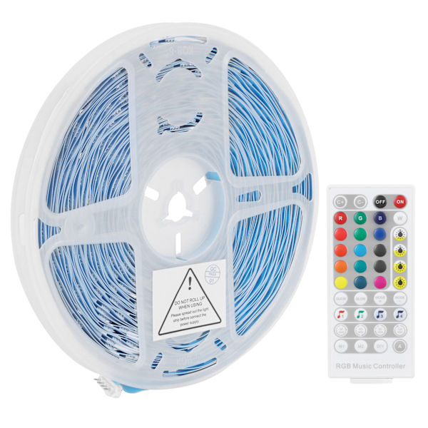 20m 5050 400LED lysstrimmel RGBW stemmestyring musiklampe med 40-tasters infrarød fjernbetjening EU 100‑240V