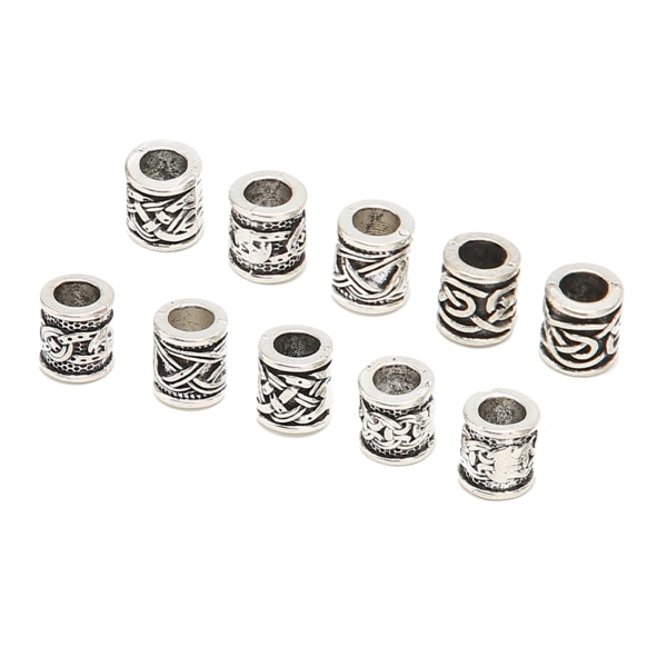 10 kpl Viking Beard Beads Seos Antiikkinorjalainen Dreadlock Helmet partahiuksille Tee itse rannekoru kaulakoru