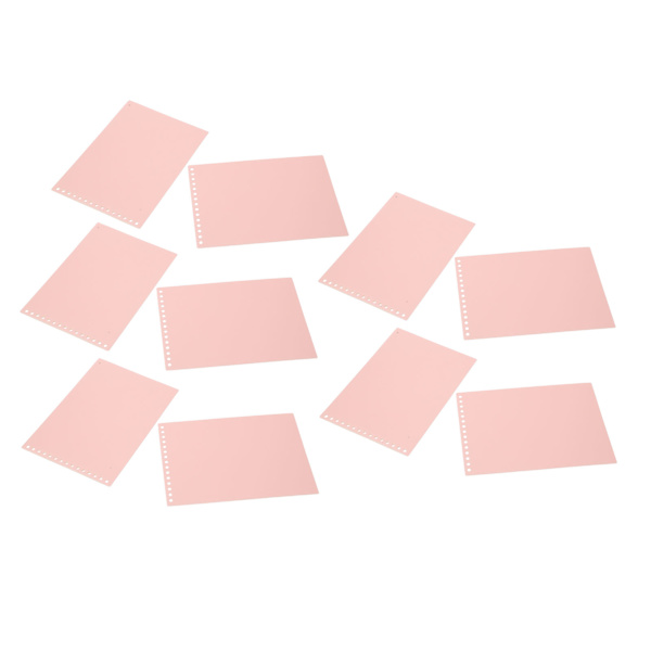 20 stk A5 15 hull tverrgående PP løsarkomslag avtakbar vanntett komfortabel håndfølelse for kontor Blush Pink