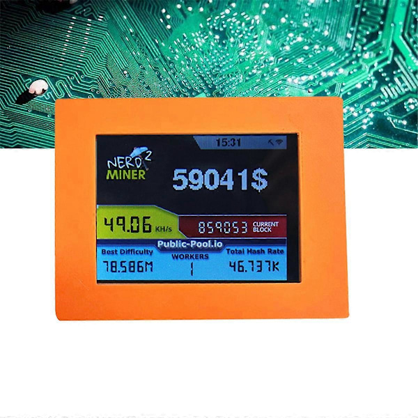 Nerdminer V2 Miner 2,8 tommer LCD-skærm 56KH/S Bitcoin Solo Miner
