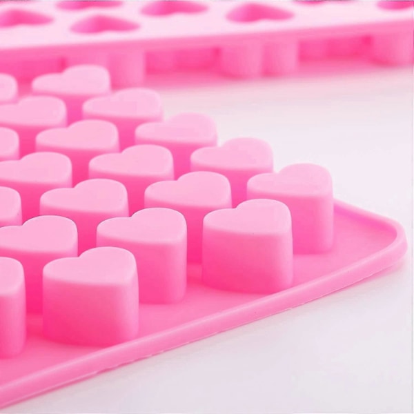 3 Stykker 55-Huls Slik Gummyforme Isterning Bage Tilbehør med 1 Pipette