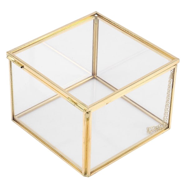 Firkantet Åbning Glas Geometri Have Smykkeskrin