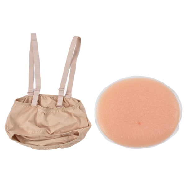 Kunstig Falsk Gravid Mave Falsk Mave Flydende Silikone til Skuespiller Cosplay Cross Dressing Hudfarve Stofpose 2‑3 Måneder