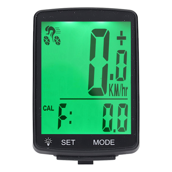 Cykelcomputer med hastigheds- og kadencesensor, 2,8 tommer LCD-display, trådløs cykelcomputer