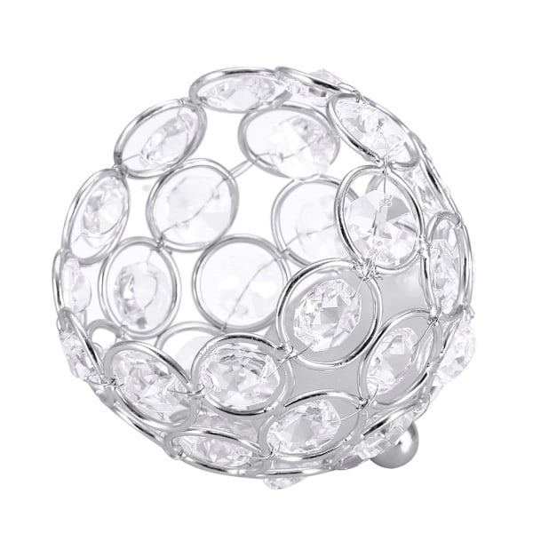 Kristall Ljuslyktor Bröllopsdekoration Bordsdekorationer (Silver Diameter 8cm)