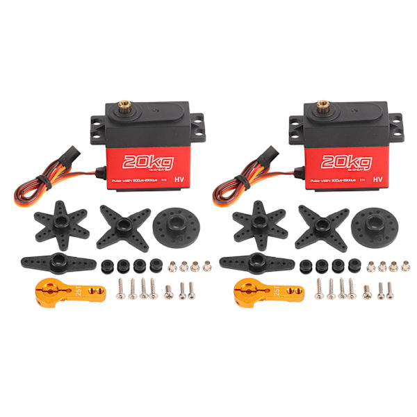 20 kg digital servo professionel høj torsion vandtæt RC bil servo med 25T metal servoarm til 1/10 1/12 RC bil