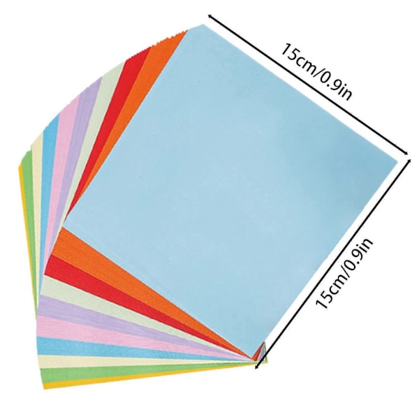 100 Ark Färgat 15*15 Pack Handgjort Papper för DIY Konst