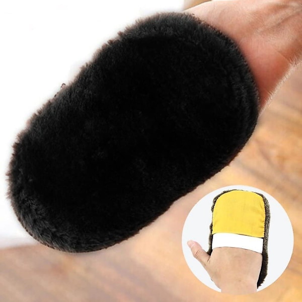 Shoeshine 2 kpl Plushi Kangas Kenkien Puhdistus- ja Kiillotus-Hanskat Nahkatuotteiden Hoitoväline Nahka puhdistaja (Satunnainen Väri)