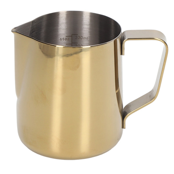 Skummende kopp 600ml 304 rustfritt stål tykknet melkeskummende kanne kaffekanne for kaféhjem Titanium Gold