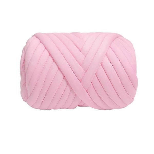 (Rosa) 500g/26m Arm Chunky Handstickgarn för virkning, Andningsbart Fyllningsbomullsgarn, Varmt Tubvirkgarn 2,5cm Tvättbart för DIY Kudde Husdjur