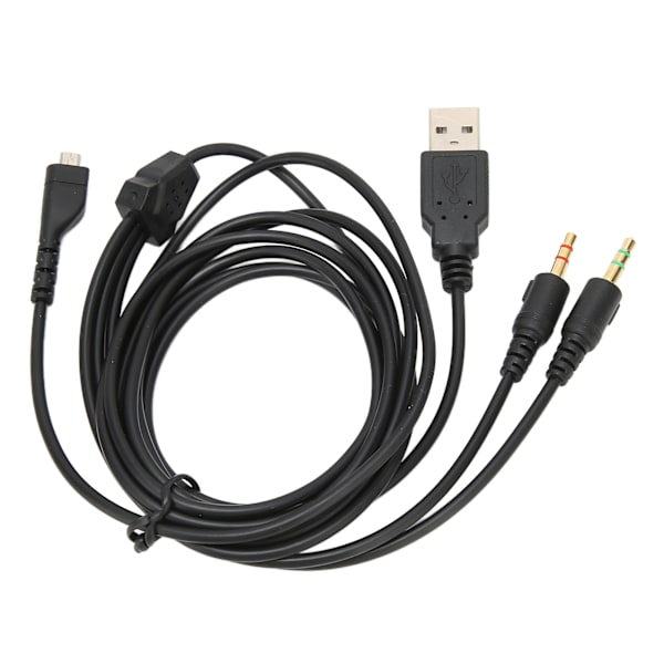 Hodetelefonlydkabel USB og 3,5 mm Audio Jack lydledning med belysning for SteelSeries Arctis