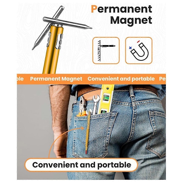 4-pack volframkarbidrits med magnet, metallrits