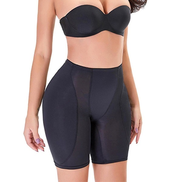 Shapewear for kvinner med hofteforsterkende puter, svart