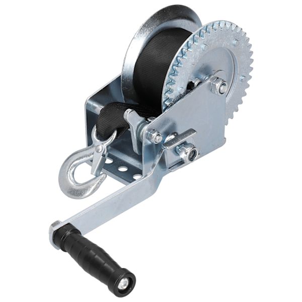 1200LBS Heavy Duty vinsch med 8M rem handvevkabel Gear Winch för båttrailer