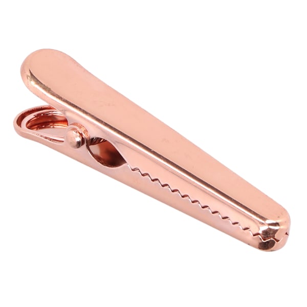 Tätningsklämma 7,9 cm långt bekvämt handtag Robust design Invändig tanddesign Köksverktyg för kontorspapper FotonRose Gold