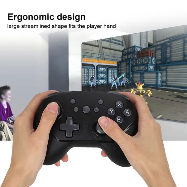 Trådløs Switch Gamepad Controller Joypad Fjernbetjening til Switch Konsol Joystick Sort