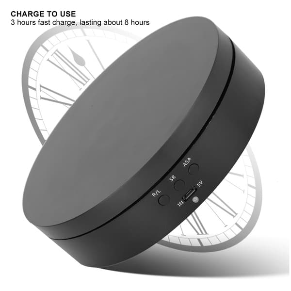 2-4 KG Bæreevne 3 Gear Tovejs Roterende Drejeskive Display Stand til Smykker Telefon Sort