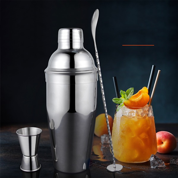 Bartender Kit läckagesäker 304 rostfritt stål Bartending Tool 750ml Cocktailshaker Set för bar