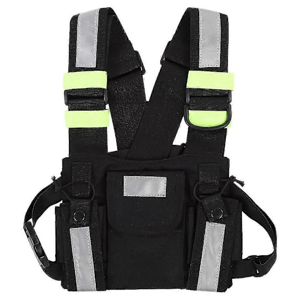 TYT Radio Taktisk Sele Reflex Front Pack Bröstväska Ficka för Walkie Talkie - Gul Zekai