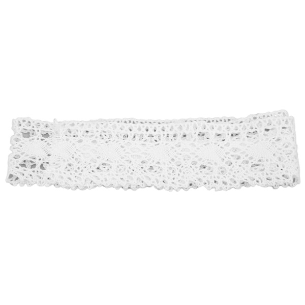 Spetsband DIY Bomulls Nät 4cm Bredd 10 Yards Utsökt Tyg Spets Trim för Gardin Kläder Duk Present Dekoration Vit