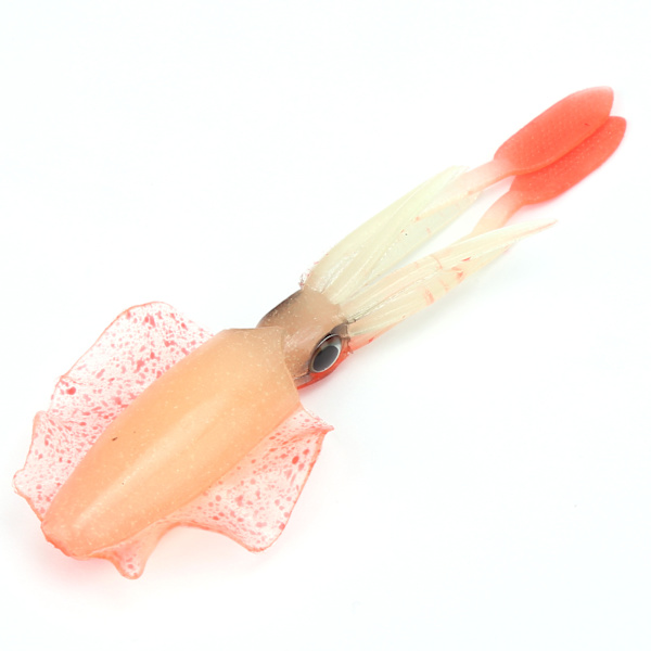 Lysende UV Blekksprut Fiske Lokke Octopus Myk Agns Fiske Lokke Silikon Wobbler Agns TackleOrange Lysende