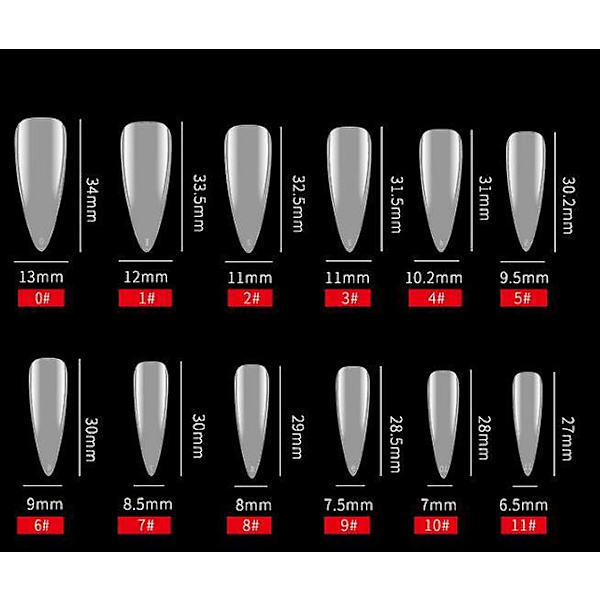 DIY Manikyr Tillbehör: 120 st Oval Falska Nagelspetsar Displayställ