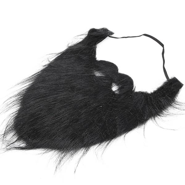 Stimuleret falsk skæg Sjove falske moustache knurhår Ansigtshår til Halloween Cosplay Sort