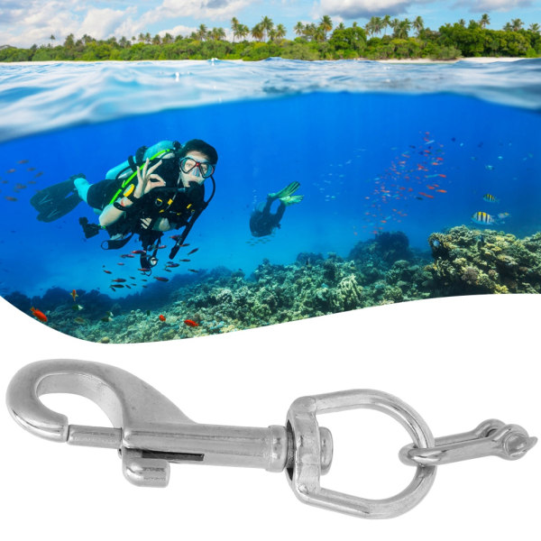 Scuba Diving Light fakkel Kameraholder Holder Enkeltende Bolt Snap Clip & D Ring Sjækle Undervandsudstyr