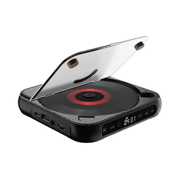 Kannettava CD-soitin Bluetooth-kaiutin, LED-näyttö, stereosoitin, seinään asennettava CD-musiikkisoitin