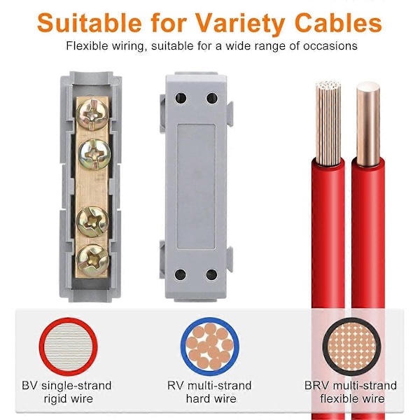 10 st 6 AWG Kabelkontaktmutter-kit, 80A Snabbkopplingsplint