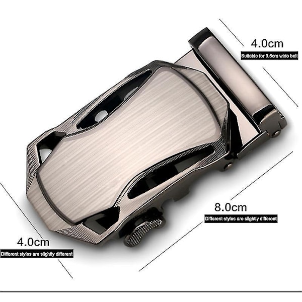 Herrar Äkta Läder Bältespänne - Högkvalitativ Legering, Passar 3,4-3,6cm Bredd