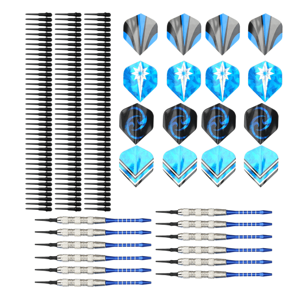 12 stk sikkerhedsblødt dartsæt aluminiumslegering dartstang plast dartspids sportsudstyr