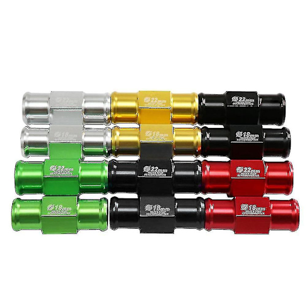 Universal motorcykel vandtemperatur sensor slange adapter - 18/22mm - Inkluderer 2 klemmer22 Grøn