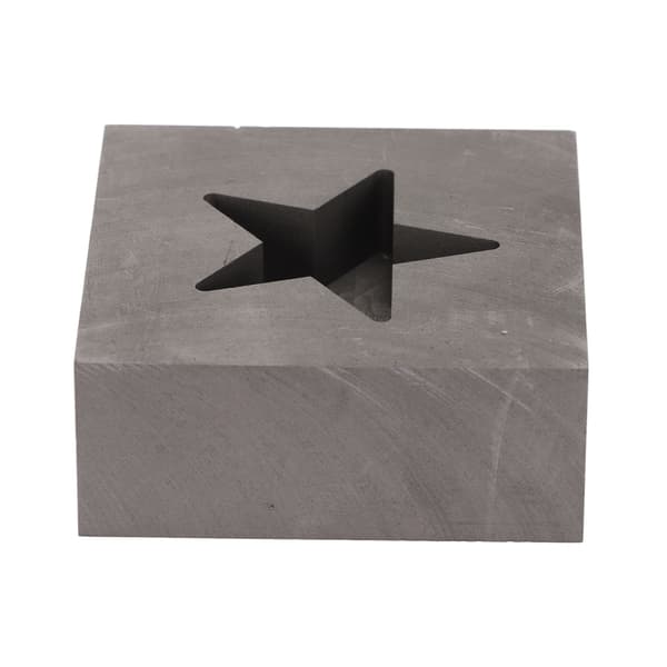 Grafitt Ingot Form Stjerneform Gull Sølv Smelte Støpeform for Messing Kobber Aluminium Sink