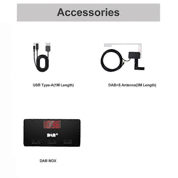DAB+ Antenne med USB Adapter Receiver Android Bil Stereo Afspiller Bil GPS Receiver DAB+ Signal Modtager