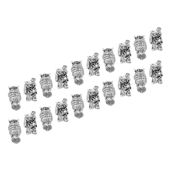 20st Skäggpärlor Legering Fint utseende Delikat detaljer Hårpärlor för armband Halsband DIY Hårdekoration