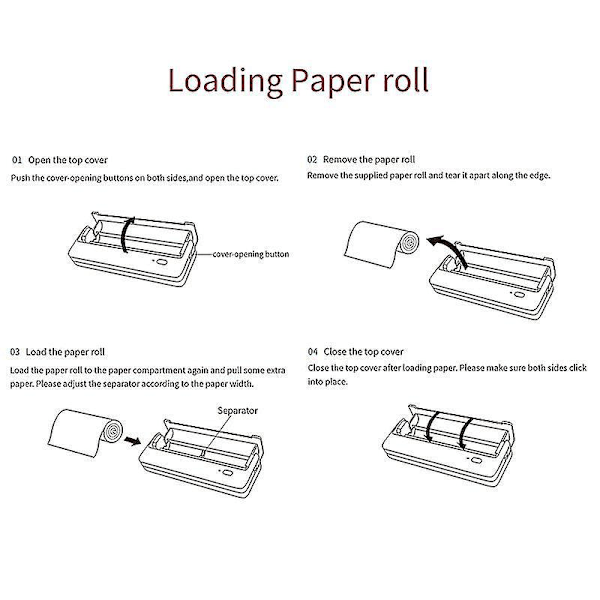 Hprt Mt810 2 stk. A4 Termisk Papirrulle kompatibel Mt810 Termisk Printer BPA-fri 10 Billeder Langtidsholdbar Perfekt kompatibel Foto Billede Kvittering Memo Pd