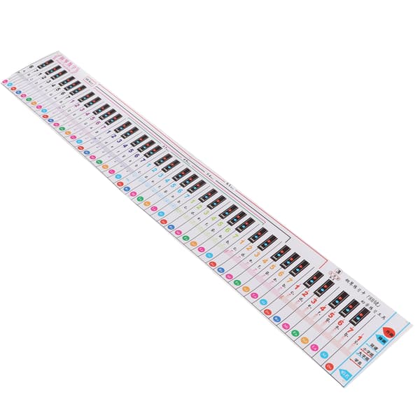 Piano Keyboard Note 88 Key Chart Bærbar Vanntett Læringsguide for Fingerøvelse
