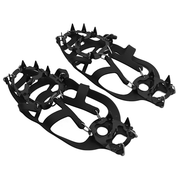 18 Spikes Crampons Walk Traction Ice Snow Grip Cleats för Vandring Promenader Klättring