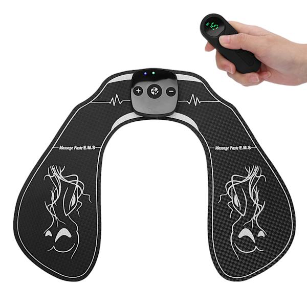 Trådlös EMS Hip Trainer Fjärrkontroll Smart Buttock Lifting Massage Stimulator Svart