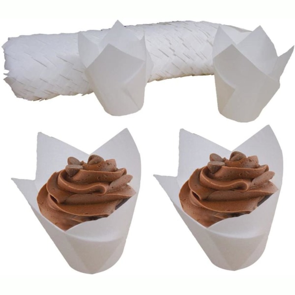 150 stykker mini bakekopper Tulipan bakekopper Cupcake liners Muffins liners for bryllup bursdagsselskaper