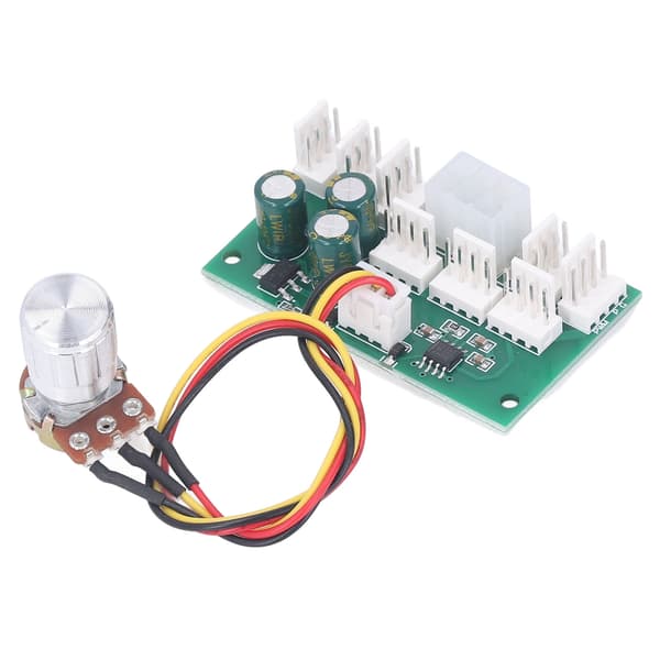 Kylfläktnav PWM PC-chassi 8-vägs splitter hastighetskontrollmodul 4-stiftsadapter 12V