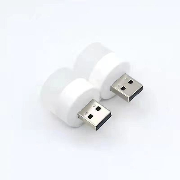 USB driven LED-läslampa med ögonskydd, varmvitt ljus för bärbar dator, dator, skrivbord - liten rund design (10 lampor)
