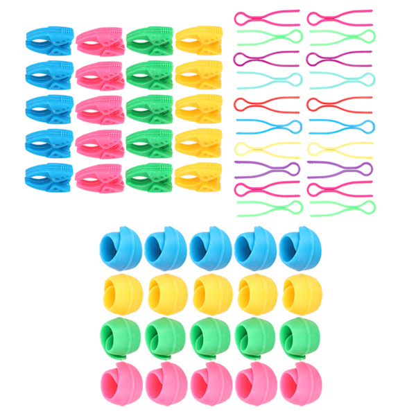 60 st Bobbin Thread Buddies Silikonhållare Klämmor Plastklämmor Spole Huggers Broderiverktyg